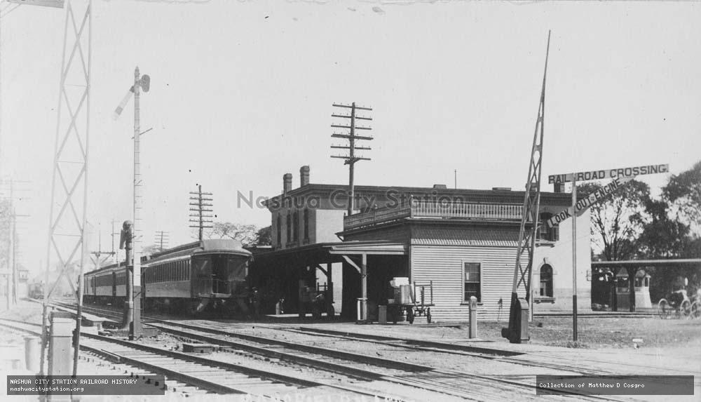Postcard: Railroad Station, Mansfield, Massachusetts